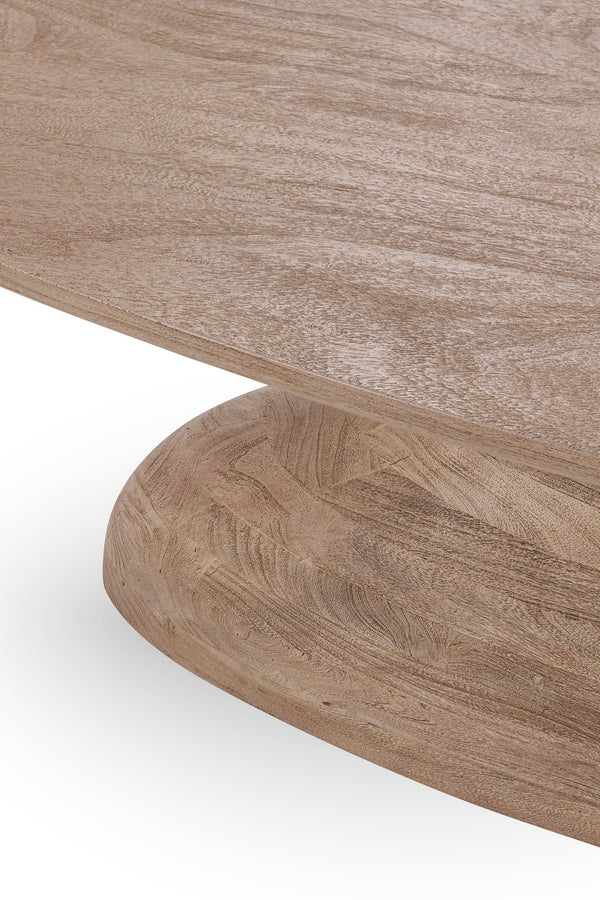 Classic Home Amra 94" Oval Dining Table in Sandstone Greige – Stylish Acacia Wood Centerpiece for Entertaining 51005976