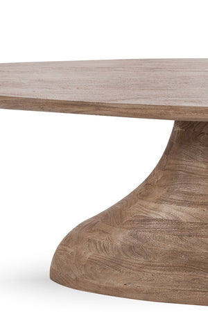 Classic Home Amra 94" Oval Dining Table in Sandstone Greige – Stylish Acacia Wood Centerpiece for Entertaining 51005976