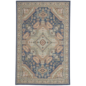 Capel Rugs Captiva-tabriz Vibrant Indoor/Outdoor Area Rug - All-weather Durable Design For Modern Spaces Navy, Green 100% Olefin 5101rs07101010475