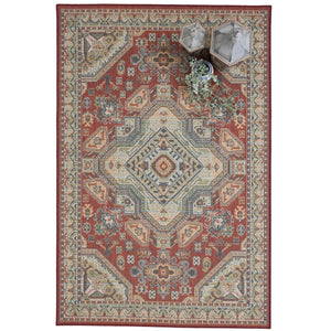 Capel Rugs Captiva-tabriz Vibrant Indoor/Outdoor Area Rug - All-weather Durable Design For Modern Spaces Red, Green 100% Olefin 5101rs05030706575