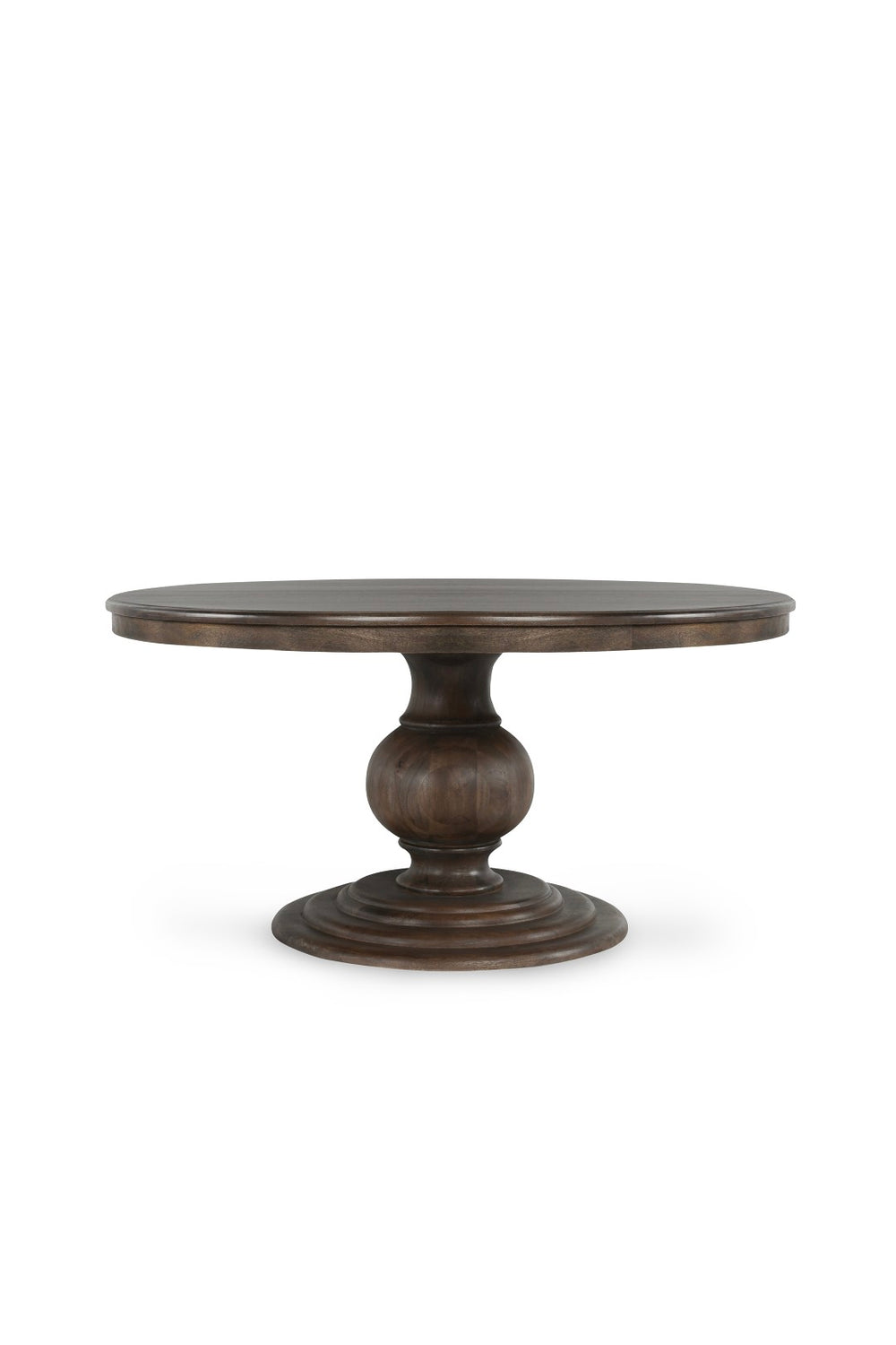 Classic Home Brookside 60-Inch Round Dining Table in Cocoa Brown - Solid Mango Wood, Elegant Centerpiece for Gatherings 51011885