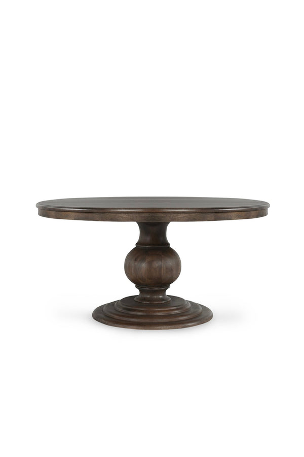 Classic Home Brookside 60-Inch Round Dining Table in Cocoa Brown - Solid Mango Wood, Elegant Centerpiece for Gatherings 51011885