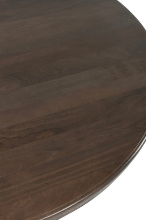 Classic Home Brookside 60-Inch Round Dining Table in Cocoa Brown - Solid Mango Wood, Elegant Centerpiece for Gatherings 51011885