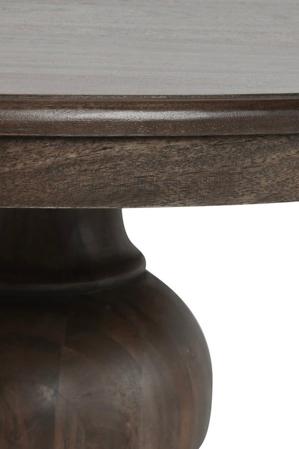 Classic Home Brookside 60-Inch Round Dining Table in Cocoa Brown - Solid Mango Wood, Elegant Centerpiece for Gatherings 51011885