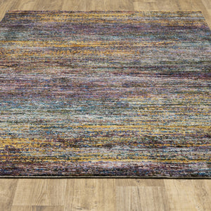 Homeroots 2' Blue And Gray Abstract Area Rug - Durable, Stain Resistant, Perfect For Homes With Kids & Pets Blue,Gray Nylon,Polypropylene 510151