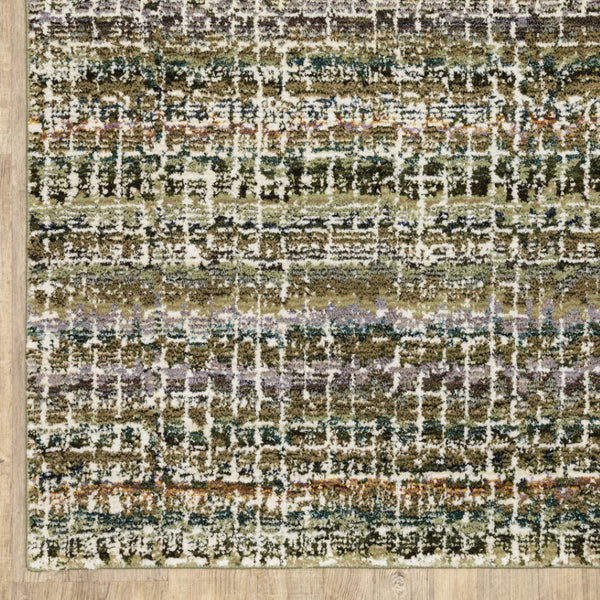 HomeRoots 10' Modern Gray and Ivory Abstract Area Rug - Durable, Stylish, Stain-Resistant for Any Room 10' X 13' 510153