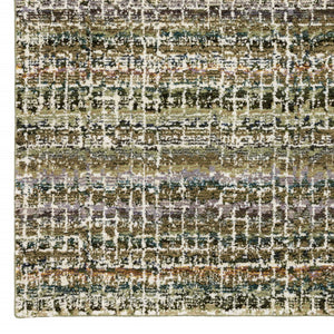 HomeRoots 10' Modern Gray and Ivory Abstract Area Rug - Durable, Stylish, Stain-Resistant for Any Room 10' X 13' 510153