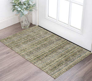 Homeroots 2'' Artistic Gray And Ivory Abstract Area Rug - Durable, Stain-resistant Design For Kids And Pets 2' X 3' Nylon,Polypropylene 510154