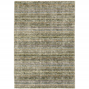 HomeRoots 10' Modern Gray and Ivory Abstract Area Rug - Durable, Stylish, Stain-Resistant for Any Room 3' x 5' 510157