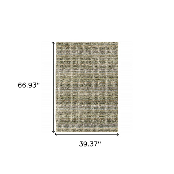 HomeRoots 10' Modern Gray and Ivory Abstract Area Rug - Durable, Stylish, Stain-Resistant for Any Room 3' x 5' 510157