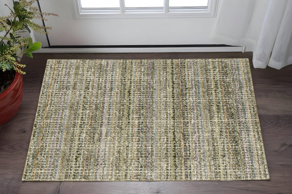 HomeRoots 10' Modern Gray and Ivory Abstract Area Rug - Durable, Stylish, Stain-Resistant for Any Room 3' x 5' 510157