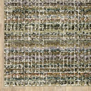 HomeRoots 10' Modern Gray and Ivory Abstract Area Rug - Durable, Stylish, Stain-Resistant for Any Room 3' x 5' 510157