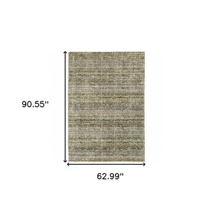HomeRoots 10' Modern Gray and Ivory Abstract Area Rug - Durable, Stylish, Stain-Resistant for Any Room 5' X 7' 510158