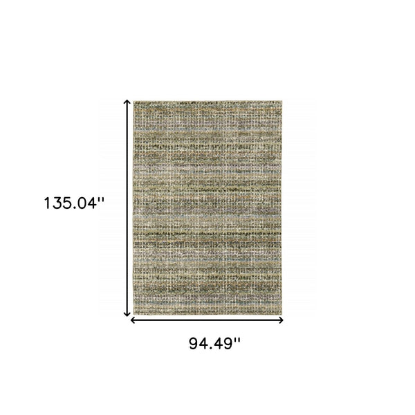HomeRoots 10' Modern Gray and Ivory Abstract Area Rug - Durable, Stylish, Stain-Resistant for Any Room 8' X 11' 510160