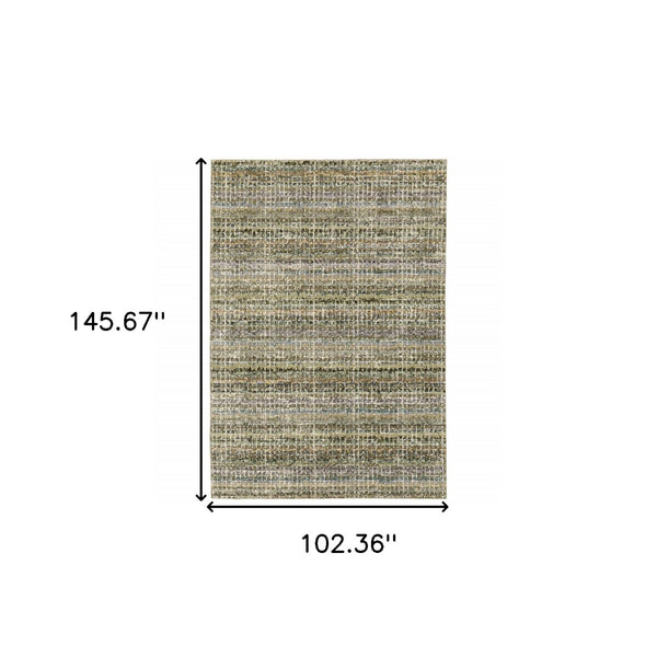 HomeRoots 10' Modern Gray and Ivory Abstract Area Rug - Durable, Stylish, Stain-Resistant for Any Room 9' X 12' 510161