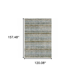 HomeRoots 10' Modern Gray and Ivory Abstract Area Rug - Durable, Stylish, Stain-Resistant for Any Room 10' X 13' 510162
