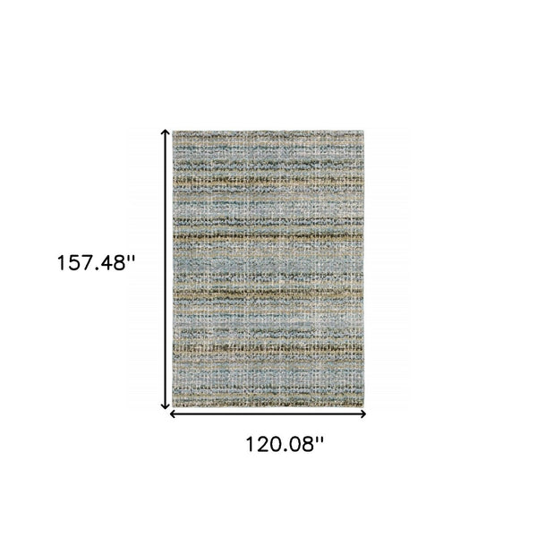 HomeRoots 10' Modern Gray and Ivory Abstract Area Rug - Durable, Stylish, Stain-Resistant for Any Room 10' X 13' 510162