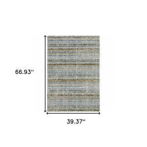 HomeRoots 10' Modern Gray and Ivory Abstract Area Rug - Durable, Stylish, Stain-Resistant for Any Room 3' x 5' 510166
