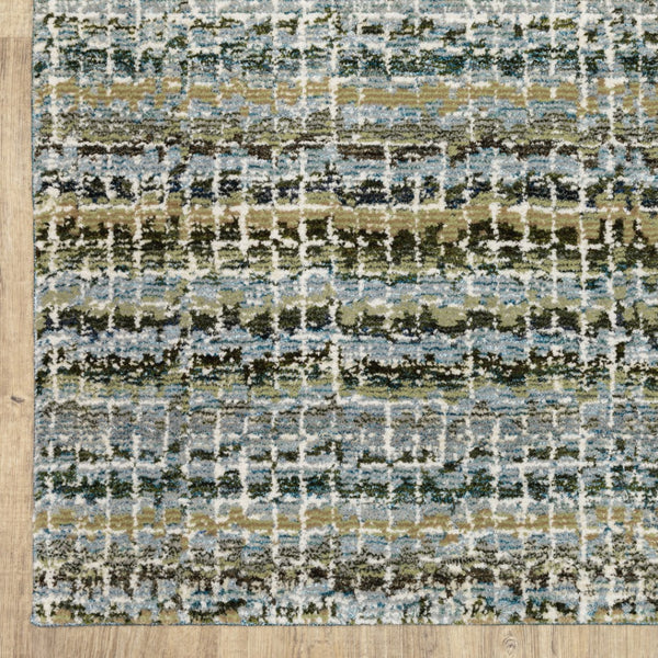 HomeRoots 10' Modern Gray and Ivory Abstract Area Rug - Durable, Stylish, Stain-Resistant for Any Room 3' x 5' 510166