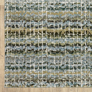 HomeRoots 10' Modern Gray and Ivory Abstract Area Rug - Durable, Stylish, Stain-Resistant for Any Room 5' X 7' 510167