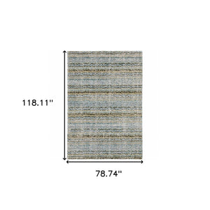 HomeRoots 10' Modern Gray and Ivory Abstract Area Rug - Durable, Stylish, Stain-Resistant for Any Room 7' X 10' 510168