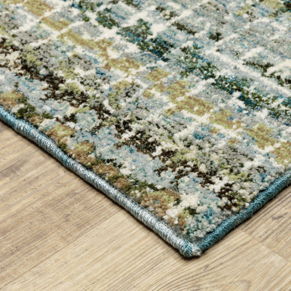 HomeRoots 10' Modern Gray and Ivory Abstract Area Rug - Durable, Stylish, Stain-Resistant for Any Room 7' X 10' 510168