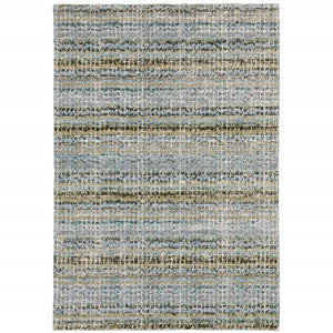HomeRoots 10' Modern Gray and Ivory Abstract Area Rug - Durable, Stylish, Stain-Resistant for Any Room 8' X 11' 510169