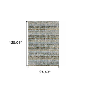 HomeRoots 10' Modern Gray and Ivory Abstract Area Rug - Durable, Stylish, Stain-Resistant for Any Room 8' X 11' 510169