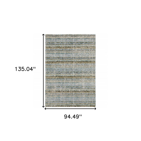 HomeRoots 10' Modern Gray and Ivory Abstract Area Rug - Durable, Stylish, Stain-Resistant for Any Room 8' X 11' 510169