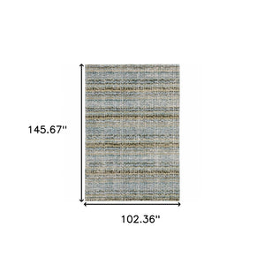 HomeRoots 10' Modern Gray and Ivory Abstract Area Rug - Durable, Stylish, Stain-Resistant for Any Room 9' X 12' 510170