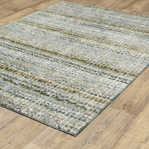 HomeRoots 10' Modern Gray and Ivory Abstract Area Rug - Durable, Stylish, Stain-Resistant for Any Room 9' X 12' 510170