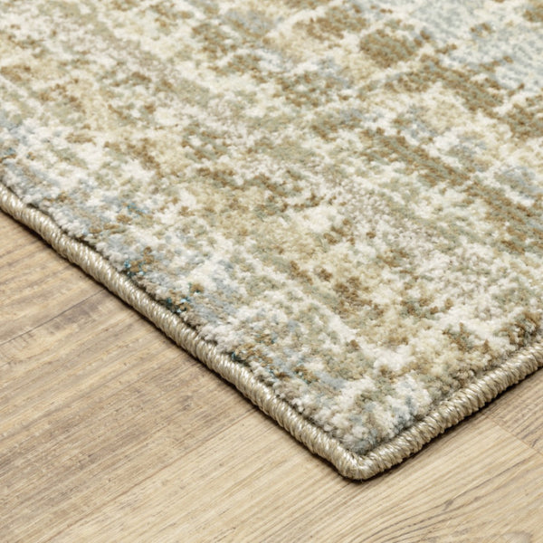 HomeRoots 10' Modern Gray and Ivory Abstract Area Rug - Durable, Stylish, Stain-Resistant for Any Room 10' X 13' 510171