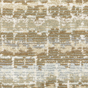 HomeRoots 10' Modern Gray and Ivory Abstract Area Rug - Durable, Stylish, Stain-Resistant for Any Room Ivory/ Grey 2'3" x 8' 510173