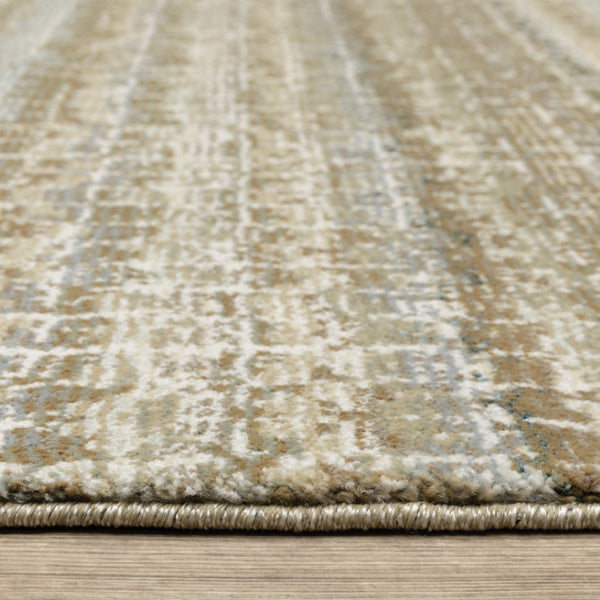 HomeRoots 10' Modern Gray and Ivory Abstract Area Rug - Durable, Stylish, Stain-Resistant for Any Room 7' X 10' 510177