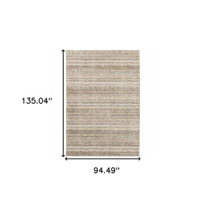HomeRoots 10' Modern Gray and Ivory Abstract Area Rug - Durable, Stylish, Stain-Resistant for Any Room 8' X 11' 510178