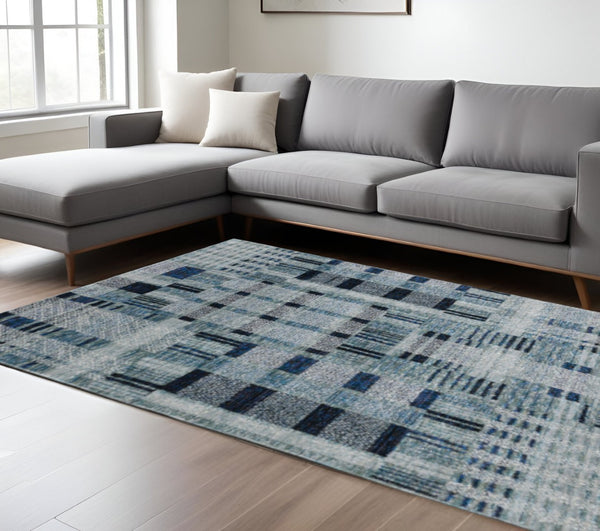 HomeRoots 10' Geometric Power Loom Area Rug – Stylish, Durable, and Family-Friendly Design for Modern Spaces 10' X 13' 510180