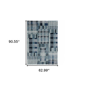HomeRoots 10' Geometric Power Loom Area Rug – Stylish, Durable, and Family-Friendly Design for Modern Spaces 5' X 7' 510185