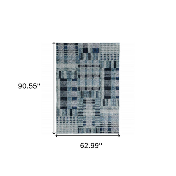 HomeRoots 10' Geometric Power Loom Area Rug – Stylish, Durable, and Family-Friendly Design for Modern Spaces 5' X 7' 510185