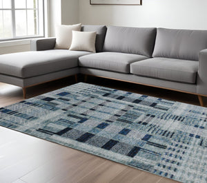 HomeRoots 10' Geometric Power Loom Area Rug – Stylish, Durable, and Family-Friendly Design for Modern Spaces 7' X 10' 510186