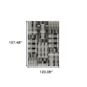 HomeRoots 10' Geometric Power Loom Area Rug – Stylish, Durable, and Family-Friendly Design for Modern Spaces 10' X 13' 510189