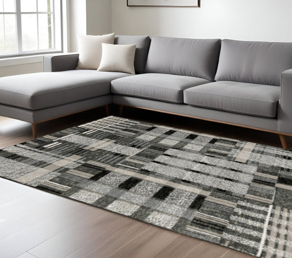 HomeRoots 10' Geometric Power Loom Area Rug – Stylish, Durable, and Family-Friendly Design for Modern Spaces 10' X 13' 510189