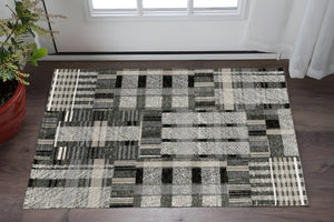 HomeRoots 10' Geometric Power Loom Area Rug – Stylish, Durable, and Family-Friendly Design for Modern Spaces 3' x 5' 510193
