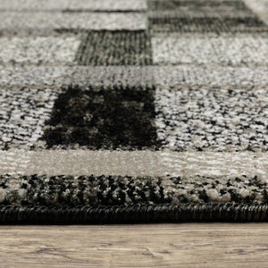 HomeRoots 10' Geometric Power Loom Area Rug – Stylish, Durable, and Family-Friendly Design for Modern Spaces 3' x 5' 510193
