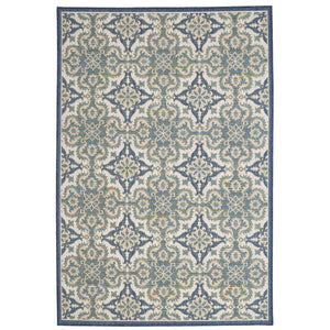 Capel Rugs Captiva-tile Indoor/Outdoor Collection: Captivating Colors & Durable Design For Elegant Spaces Blue, Green 100% Olefin 5102rs07101010420