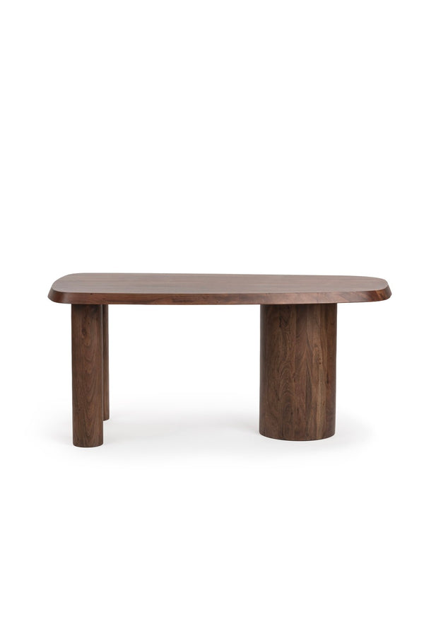 Classic Home Saunders Desk in Crimson Husk - Stylish Acacia Wood with Metal Frame for Modern Workspace Elegance 51020019