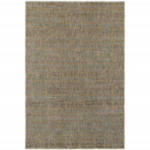 Homeroots 5' X 7' Blue And Silver Geometric Power Loom Area Rug Blue,Gold Other Material 510212