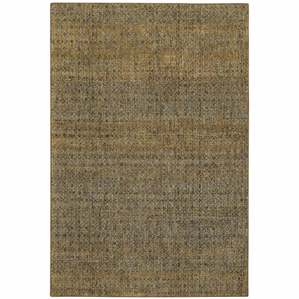 HomeRoots 10' Modern Geometric Distressed Area Rug for Elegant Living Spaces - Soft, Durable, Easy-Care Design 3' x 5' 510229