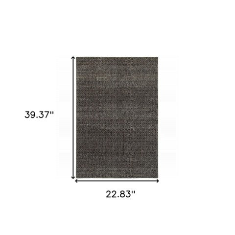 Homeroots 2' Blue And Silver Geometric Power Loom Area Rug - Stylish, Stain Resistant, Perfect For Any Space 2' X 3' Polypropylene 510235