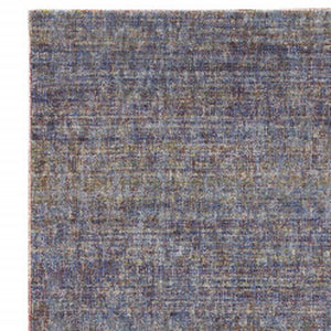 Homeroots 8' Runner Blue And Ivory Power Loom Runner Rug Purple,Grey Other Material 510245