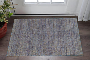 HomeRoots 10' Timeless Blue and Ivory Power Loom Area Rug for Living Rooms, Dinings, and Bedrooms - Durable Style 3' x 5' 510247